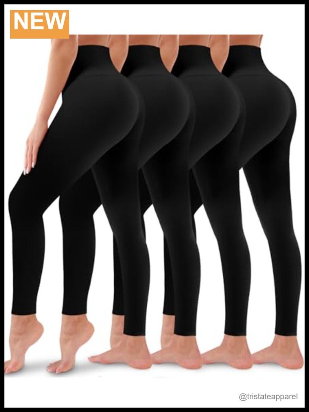 4 Pack High Waisted Tummy Control Leggings No See-Through Yoga Pants Workout